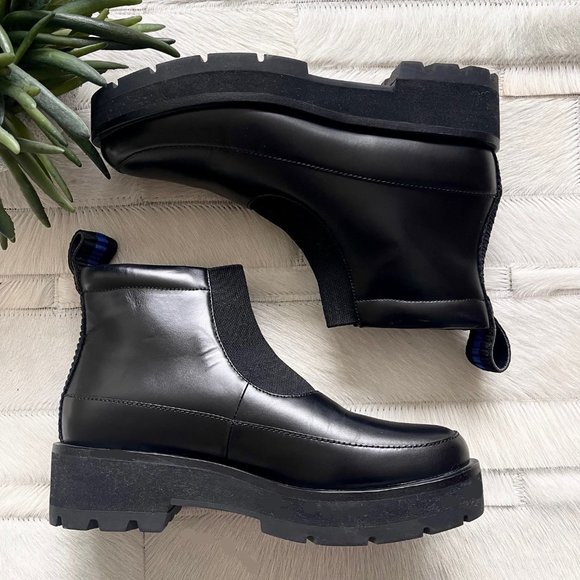 NWT 3.1 Phillip Lim Avril Lugsole Leather Chelsea Boots in Black - Picture 7 of 13
